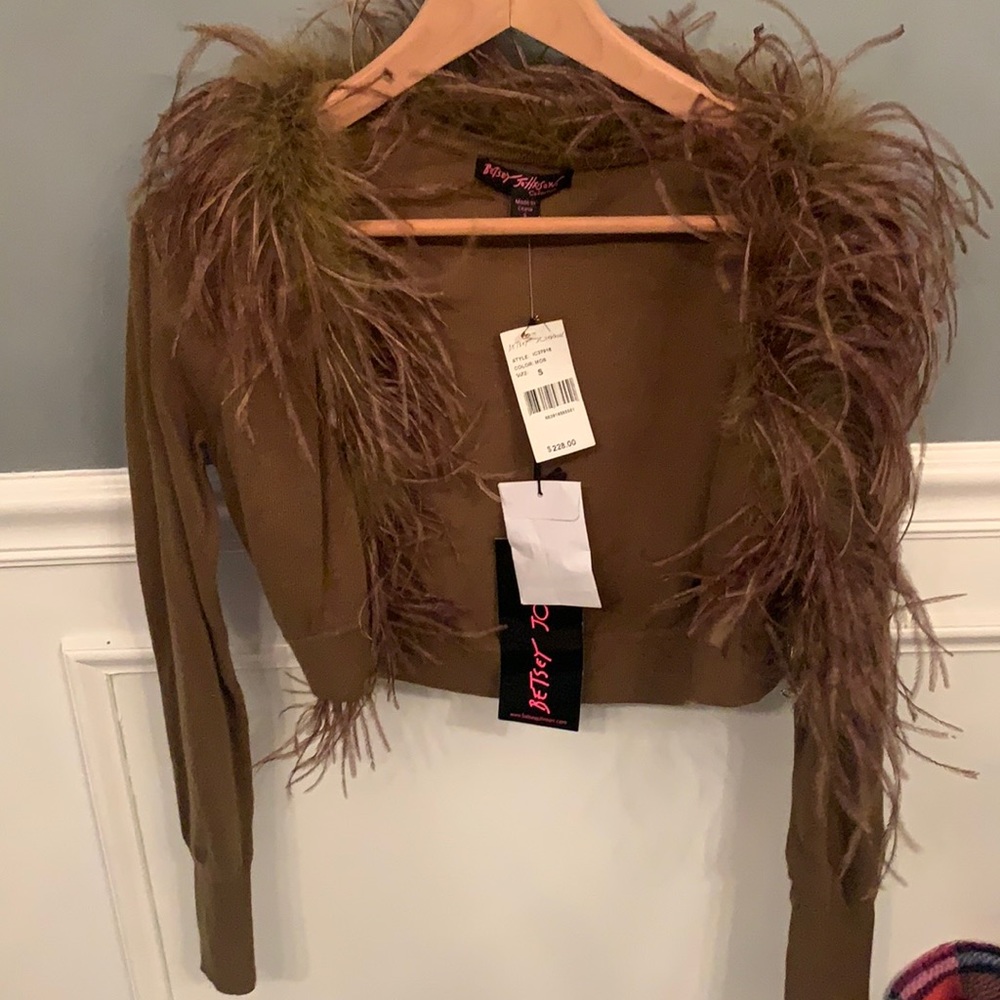 NWT Betsey Johnson Vintage Small with feathers!